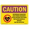 Signmission OSHA RADIATION, Microwave Radiation & Strong, 14in X 10in Rigid Plastic, 14" W, 10" H, Landscape OS-CR-P-1014-L-10150 - alternate 1